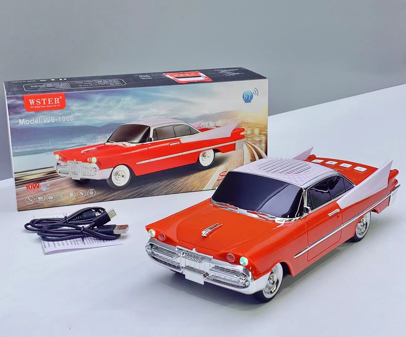 Car Accessories Amazon - WS-1965 Classic Car Shaped Bluetooth Speaker