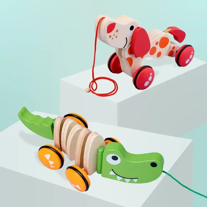 Car Accessories For Road Trip - Drag Toddler Toys Wooden Drag Car