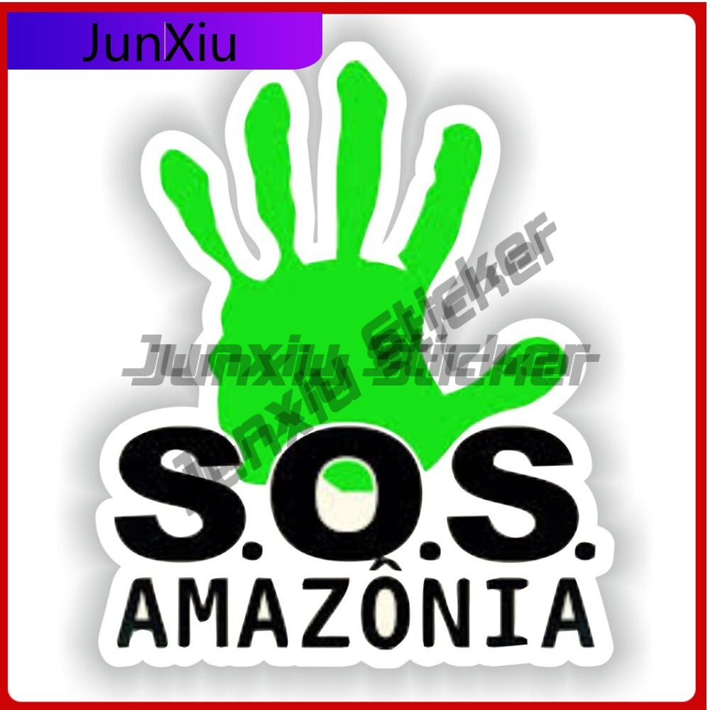 Car Accessories Amazon - Sos Green Palm Amazonia Vinyl Graphic