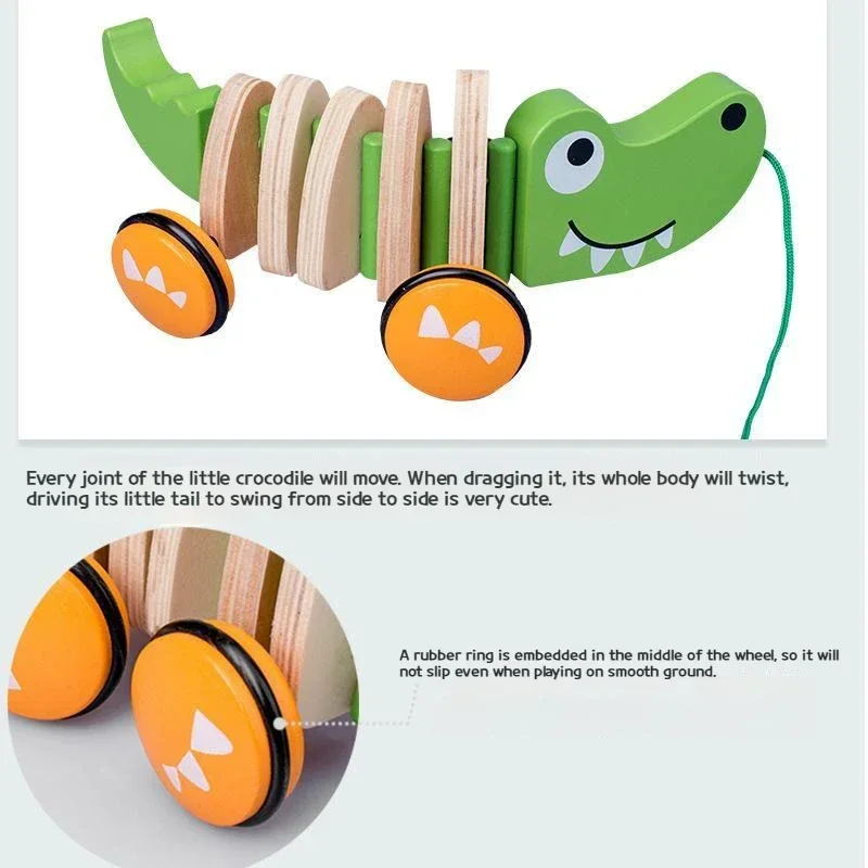 Drag Toddler Toys Wooden Drag  - Car Accessories For Road Trip のレビューと価格
