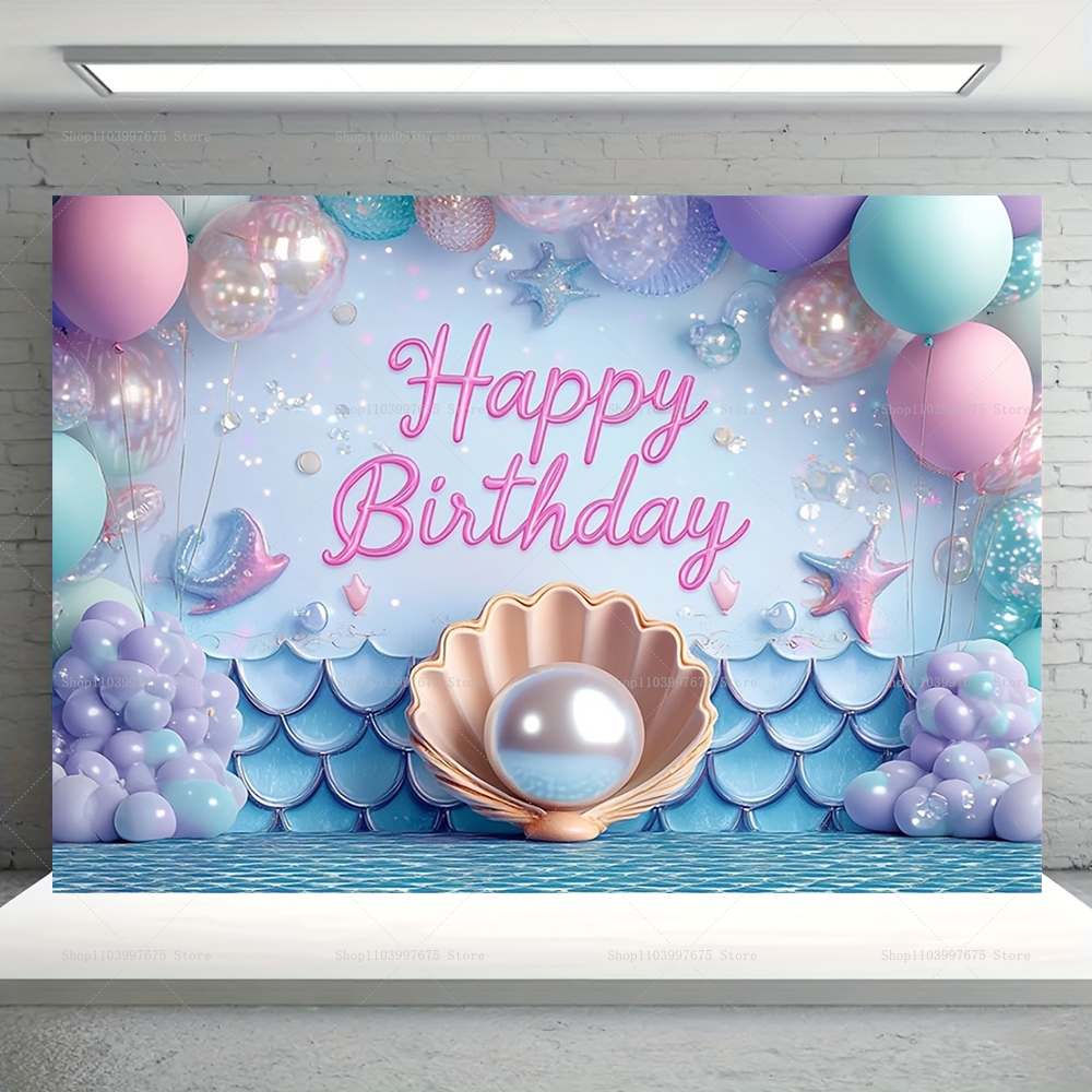 Mermaid Party Backdrops Childr - Car Accessories Banner のレビューと価格