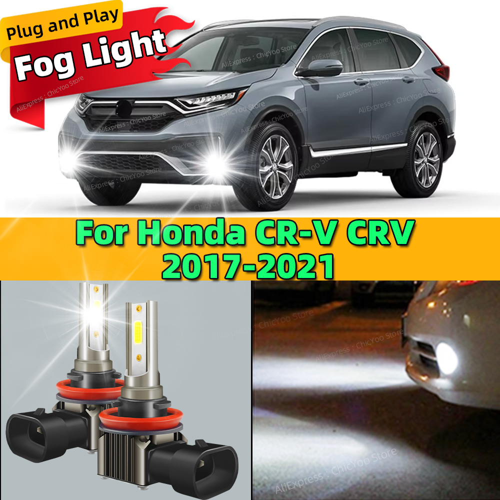2Pcs LED Fog Lamp Bulbs Front  - Car Accessories Honda Crv のレビューと価格