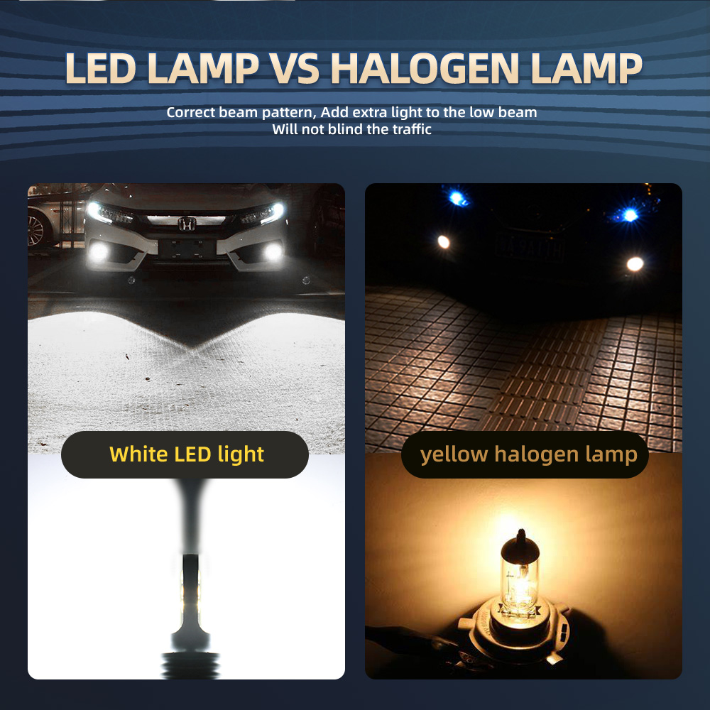 2Pcs LED Fog Lamp Bulbs Front  - Car Accessories Honda Crv のレビューと価格
