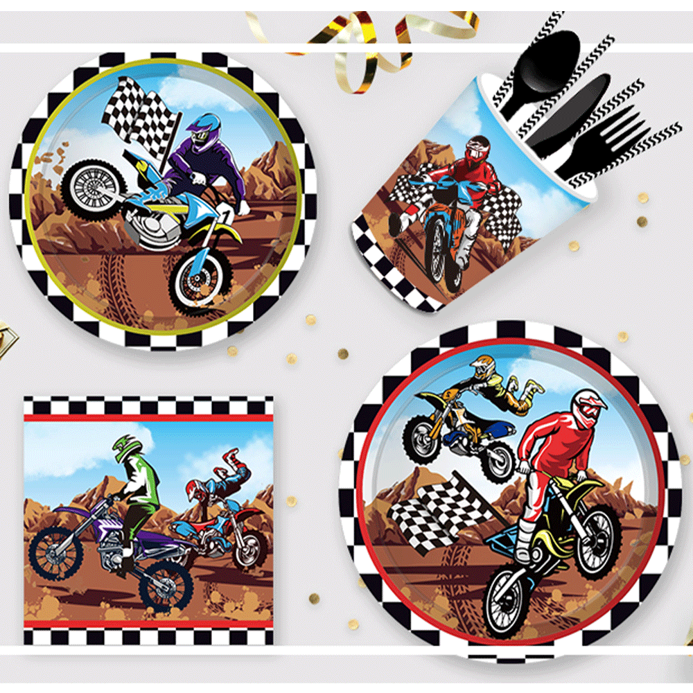 Motorcycle Theme Happy Birthda - Car Accessories Banner のレビューと価格