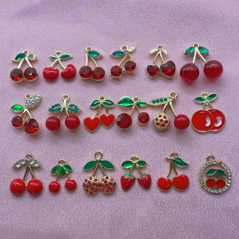 12pcs Amazon Red Cherry Keycha - Car Accessories Amazon のレビューと価格