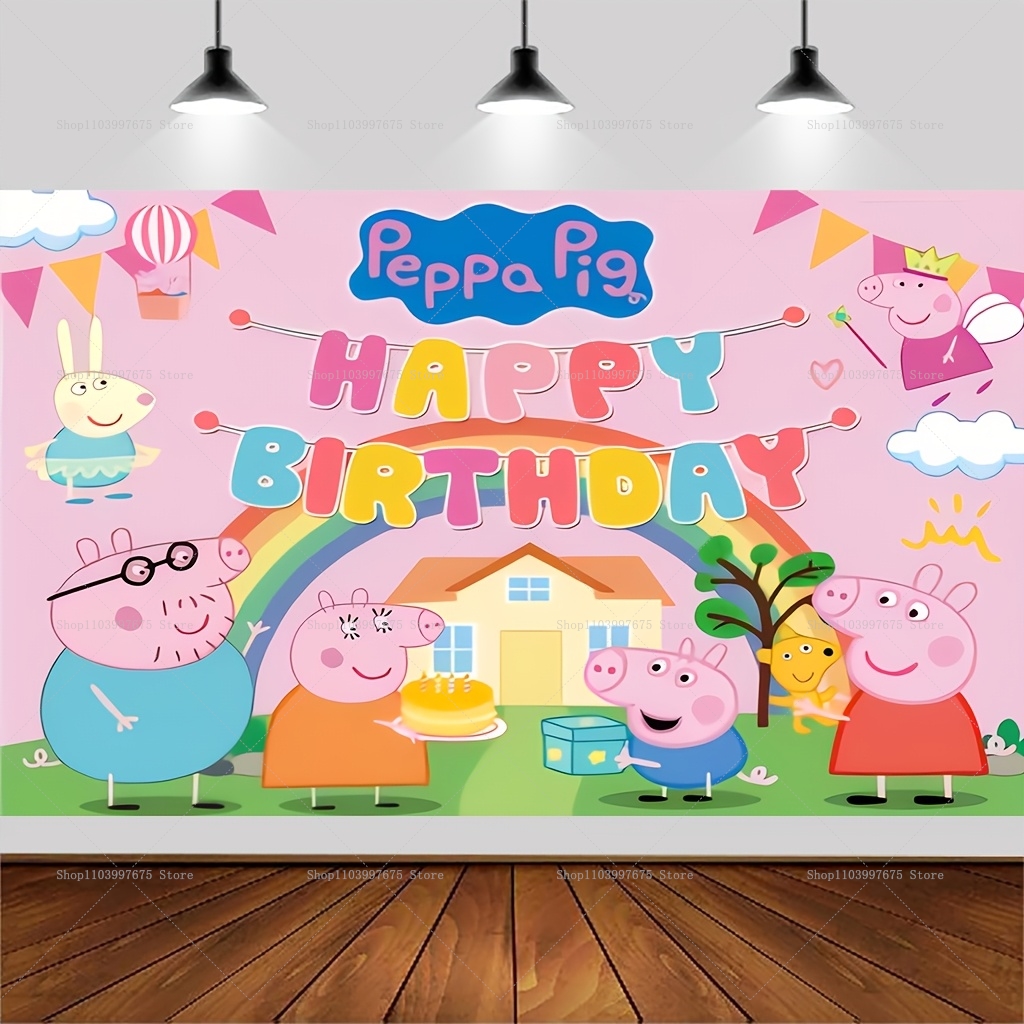 Custom Name Cartoon Peppa Pig  - Car Accessories Banner のレビューと価格