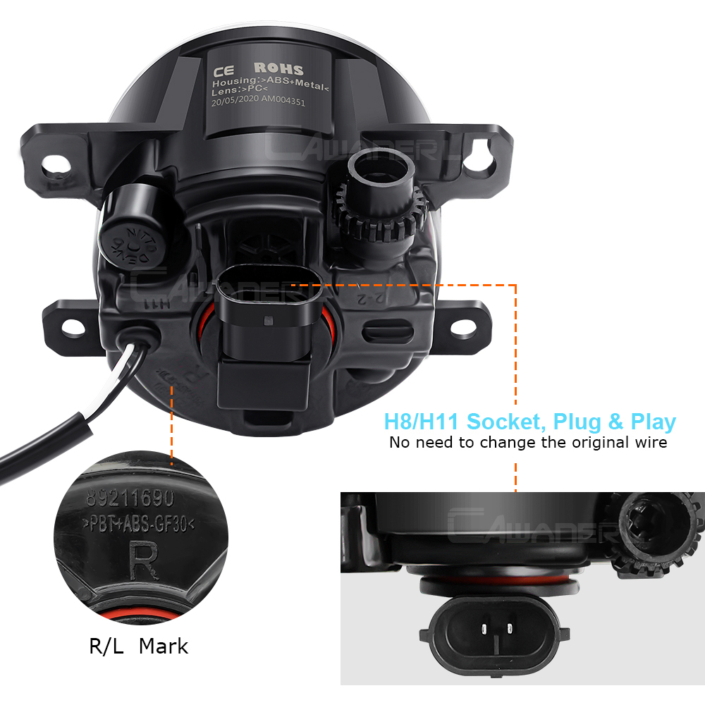 2 X 30W H11 LED Fog Light Ange - Car Accessories For Road Trip のレビューと価格