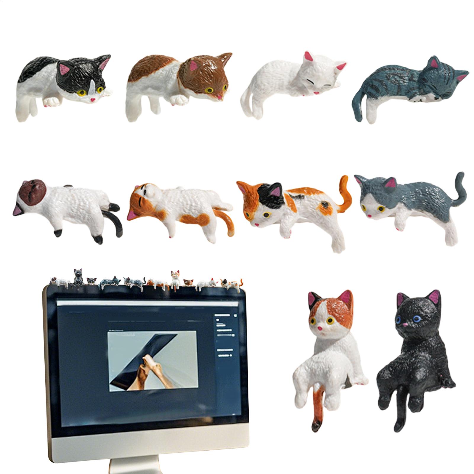 10pcs Cute Mini Cat Ornament C - Car Accessories In India のレビューと価格