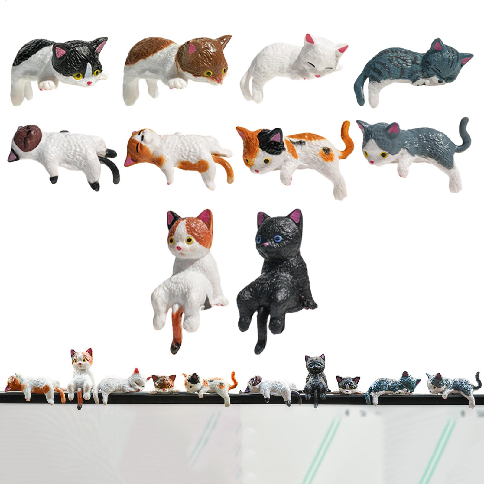 10pcs Cute Mini Cat Ornament C - Car Accessories In India のレビューと価格
