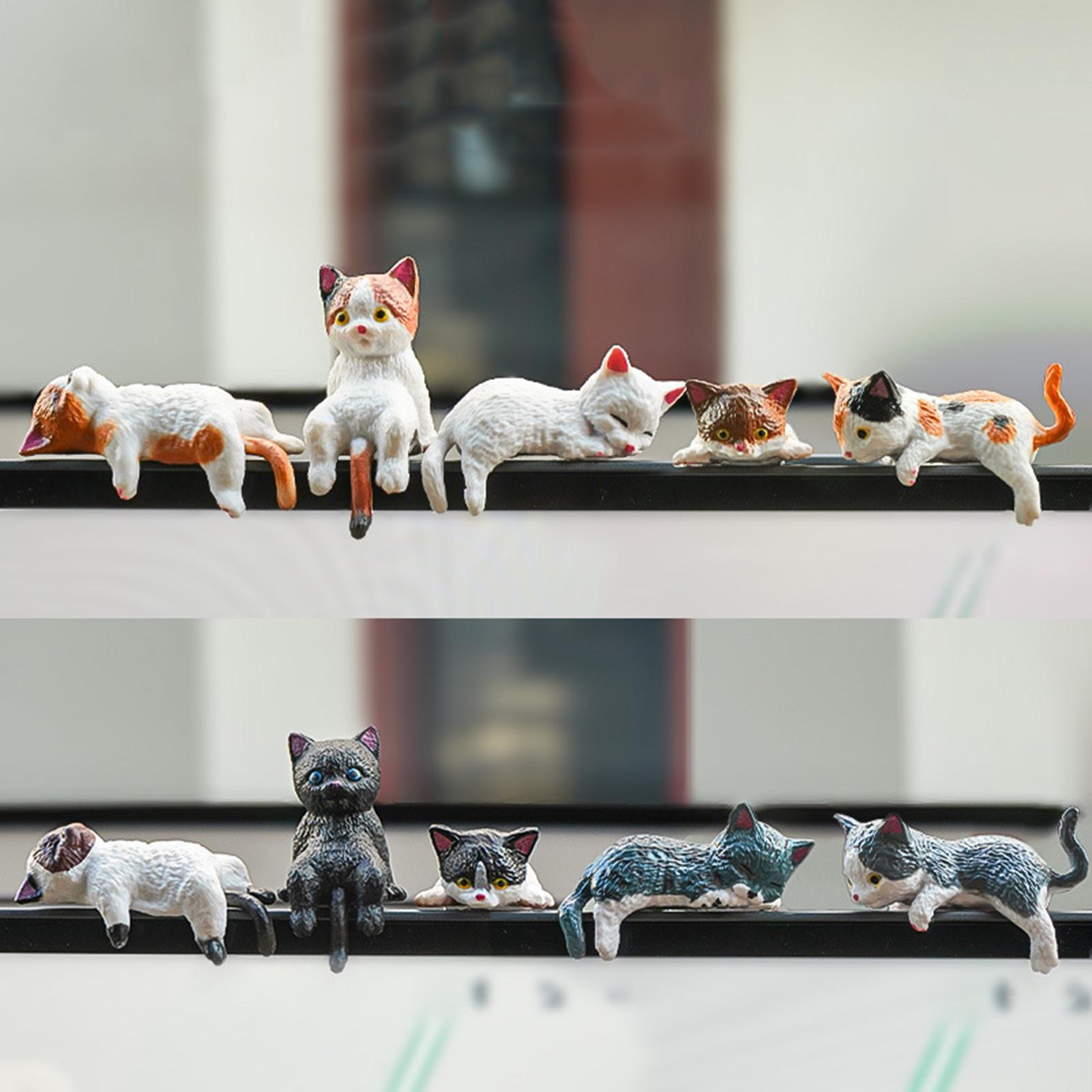 10pcs Cute Mini Cat Ornament C - Car Accessories In India のレビューと価格