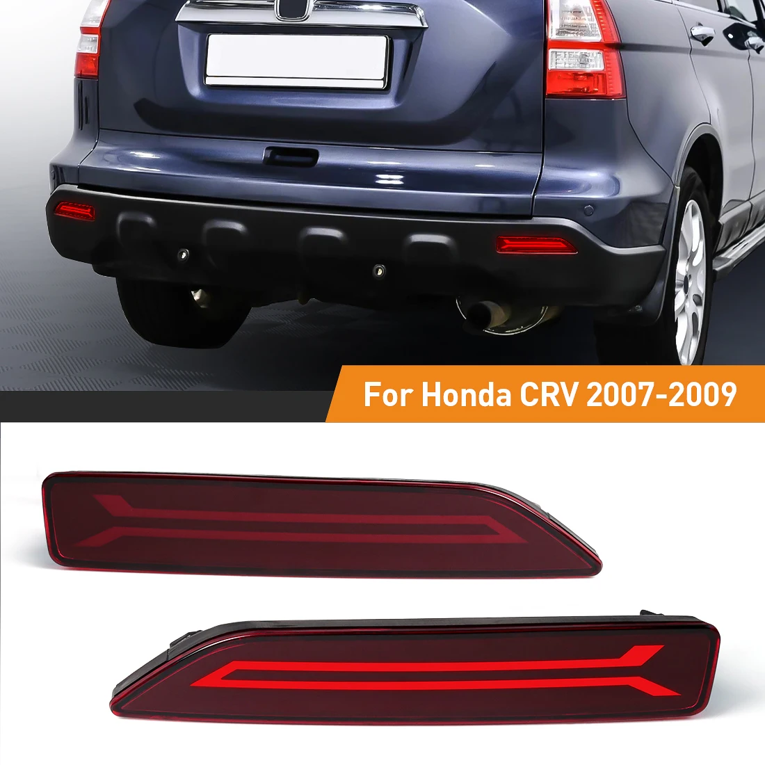 LED Rear Bumper Reflector Ligh - Car Accessories Honda Crv のレビューと価格