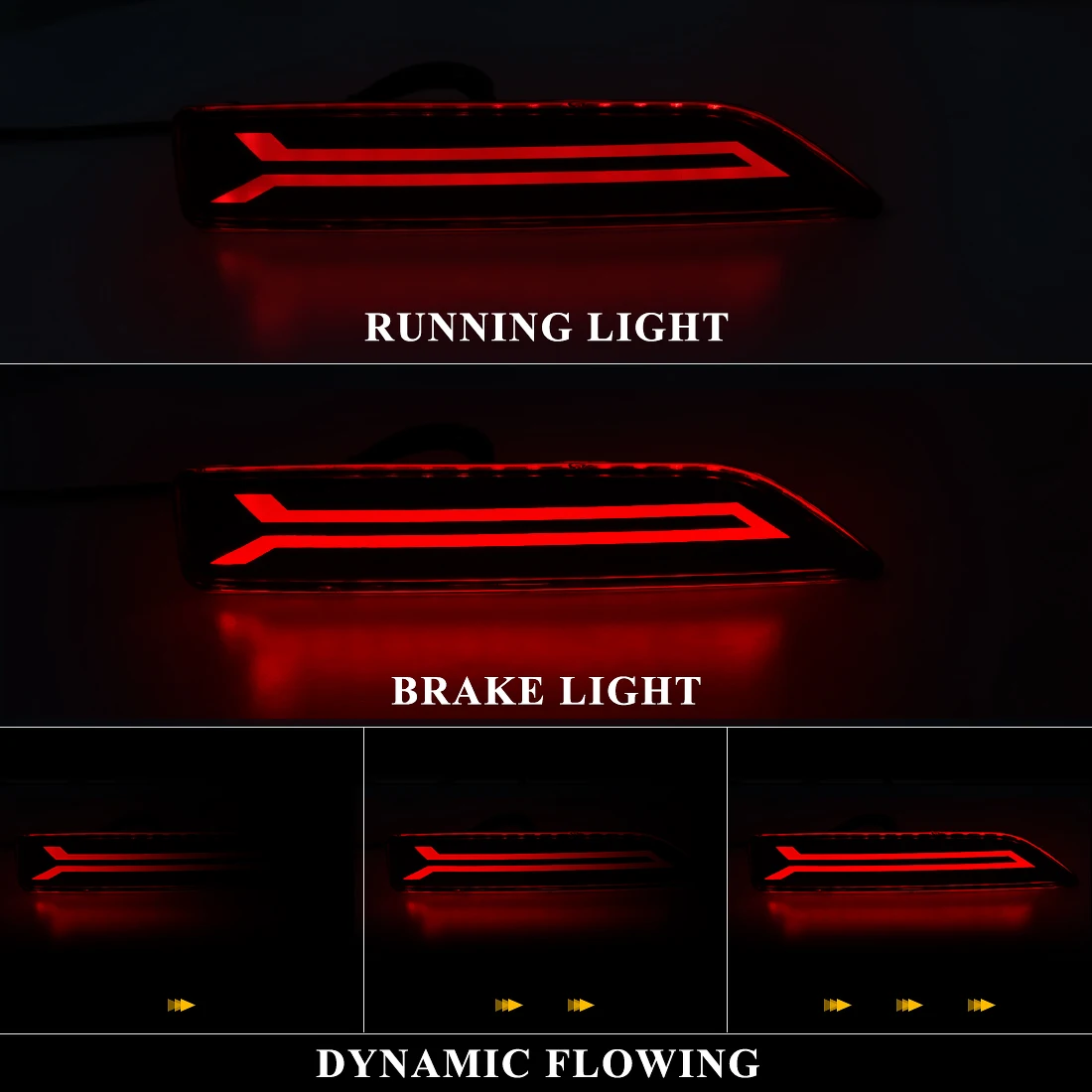 LED Rear Bumper Reflector Ligh - Car Accessories Honda Crv のレビューと価格