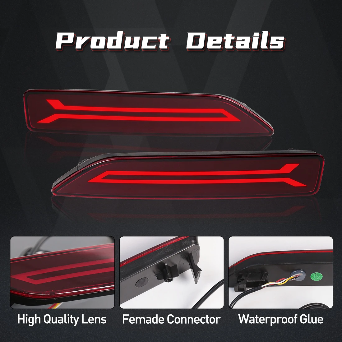 LED Rear Bumper Reflector Ligh - Car Accessories Honda Crv のレビューと価格