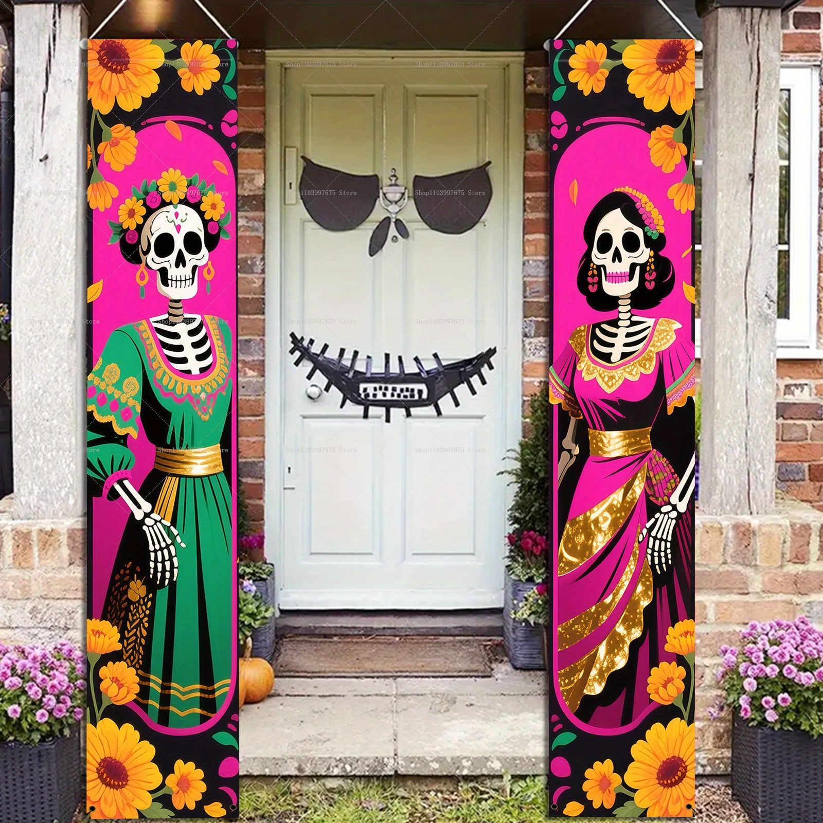 Day of The Dead Decorations Po - Car Accessories Banner のレビューと価格