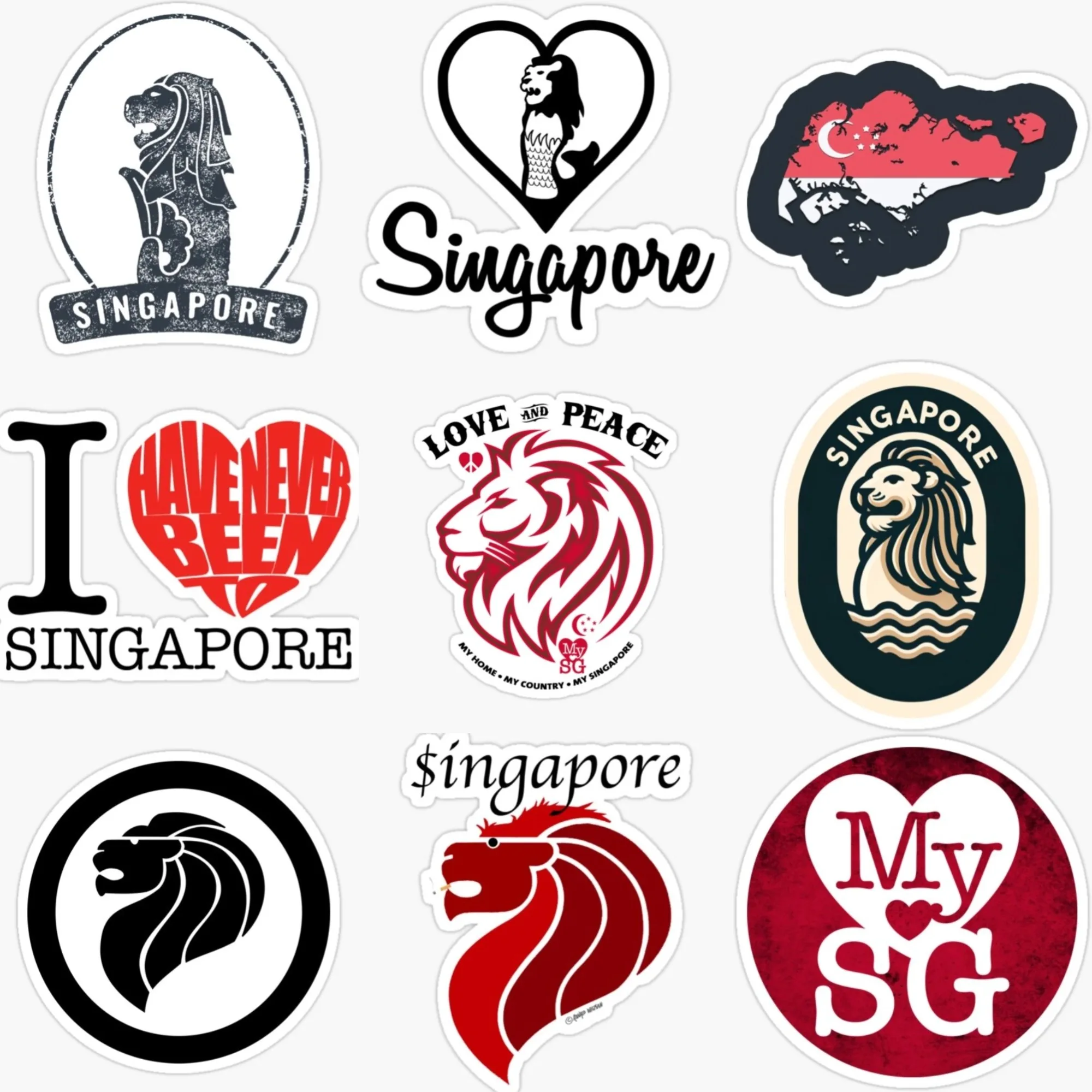 Singapore SG Flag Map Merlion  - Car Accessories Singapore のレビューと価格