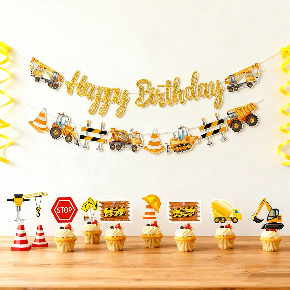 construction car party banner  - Car Accessories Banner のレビューと価格