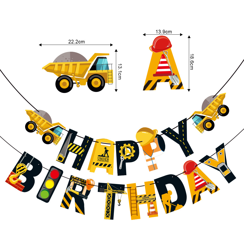 construction car party banner  - Car Accessories Banner のレビューと価格