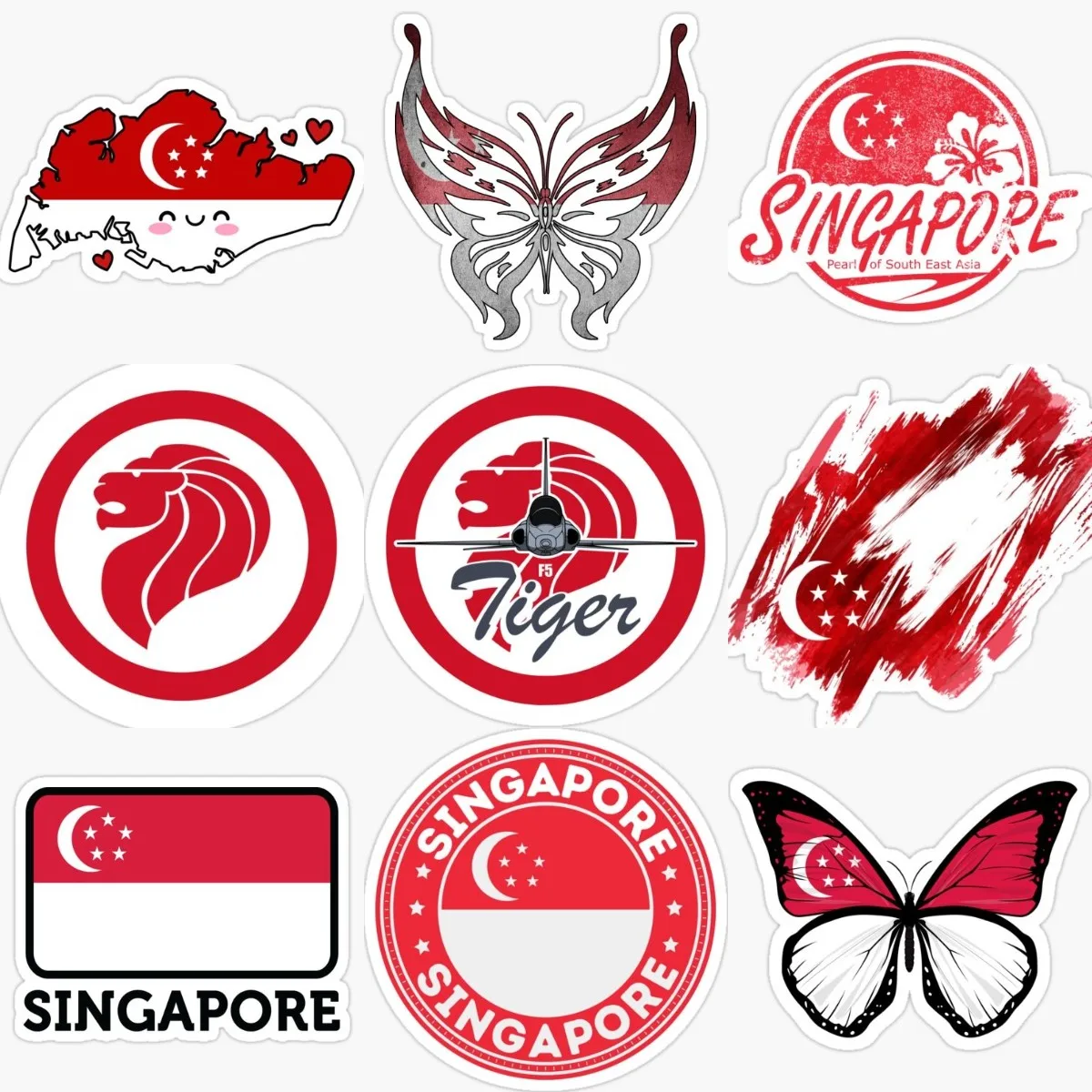 Singapore Flag Map Creative PV - Car Accessories Singapore のレビューと価格