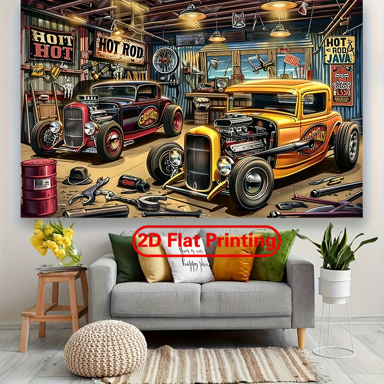 1 vintage hot car garage party - Car Accessories Banner のレビューと価格