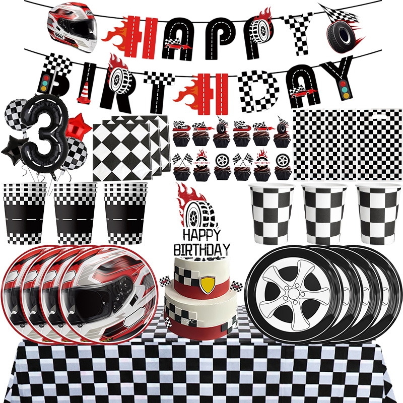 Racing Car Birthday Decoration - Car Accessories Banner のレビューと価格