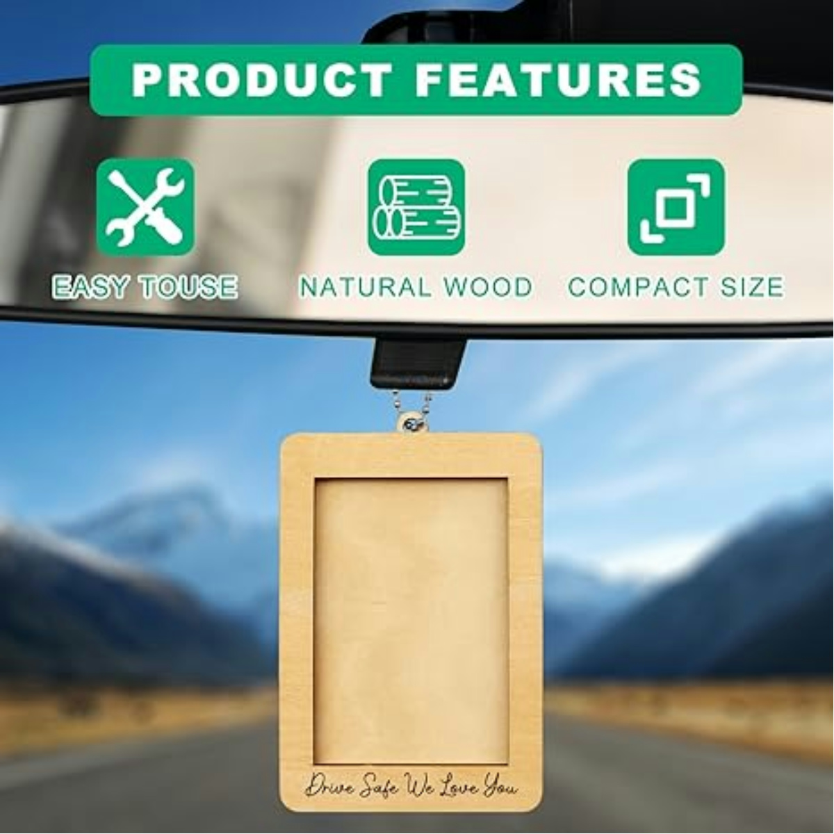 Car Decor Hanging Photo Frame, - Car Accessories Hanging From Mirror のレビューと価格