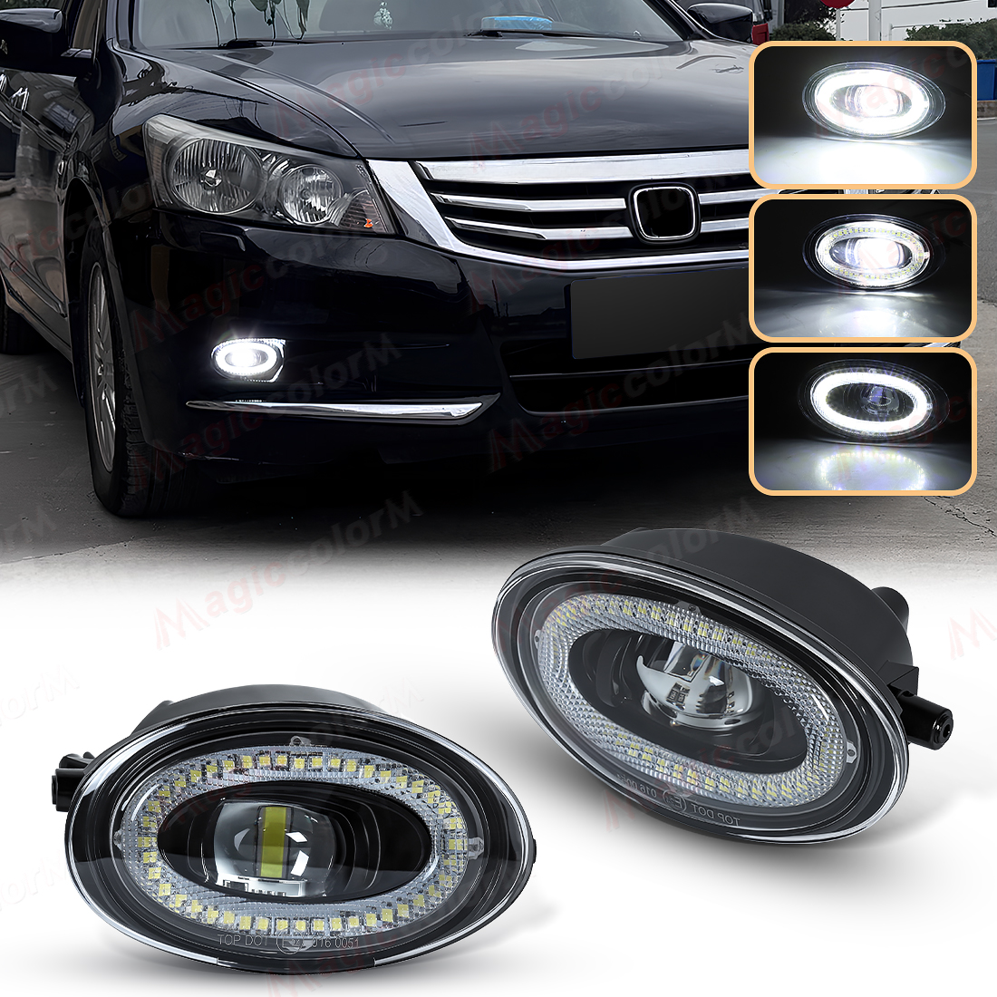 2PCS LED Fog Lamps For Honda A - Car Accessories For Road Trip のレビューと価格