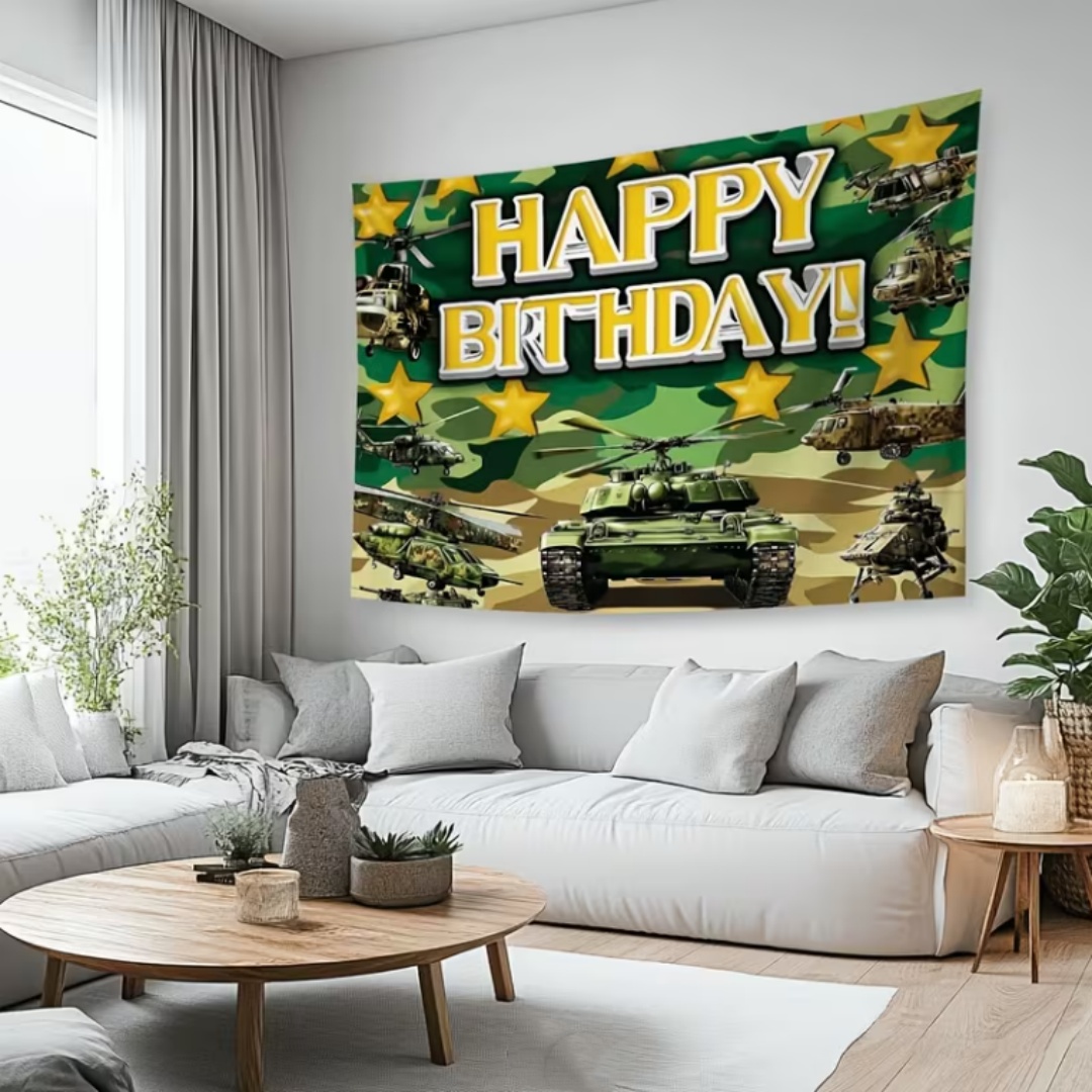 Military Army Theme Birthday P - Car Accessories Banner のレビューと価格