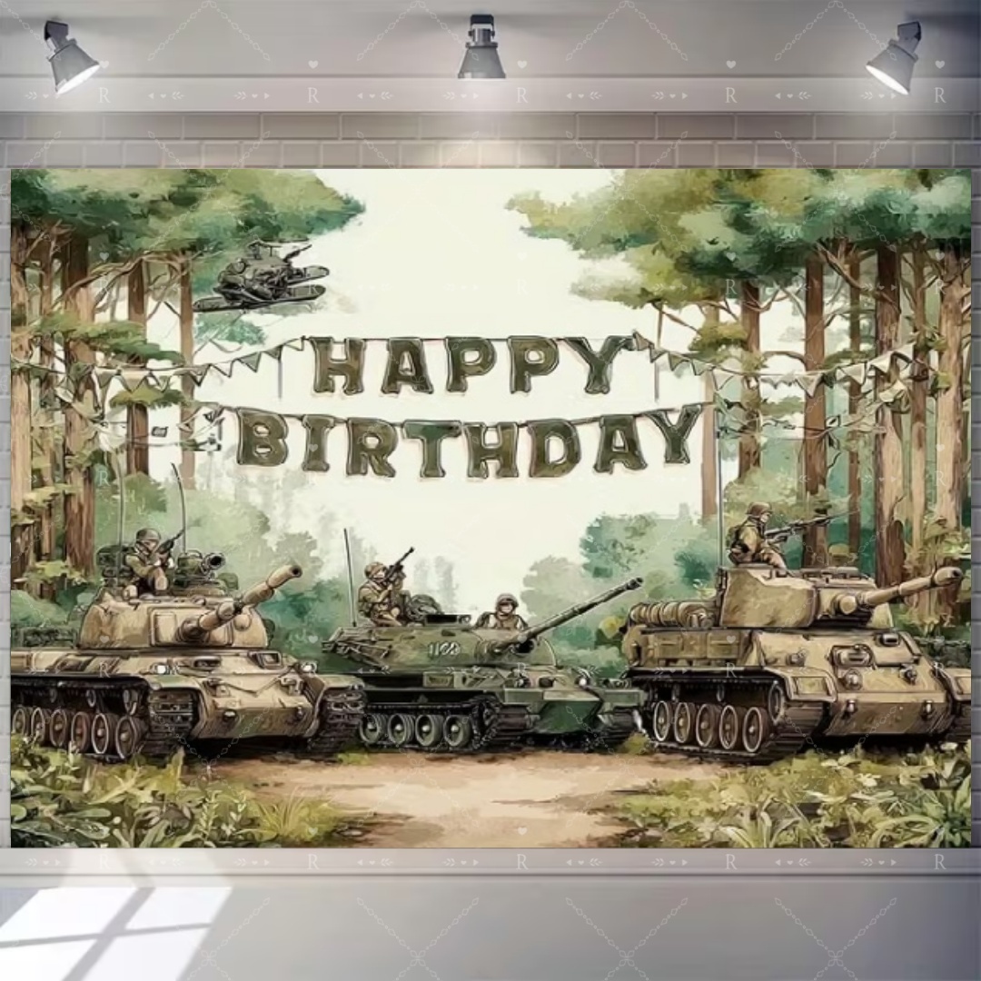 Military Army Theme Birthday P - Car Accessories Banner のレビューと価格
