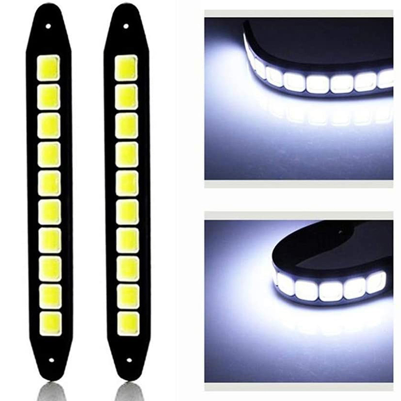1/2pcs DRL COB Car LED Daytime - Car Accessories For Road Trip のレビューと価格