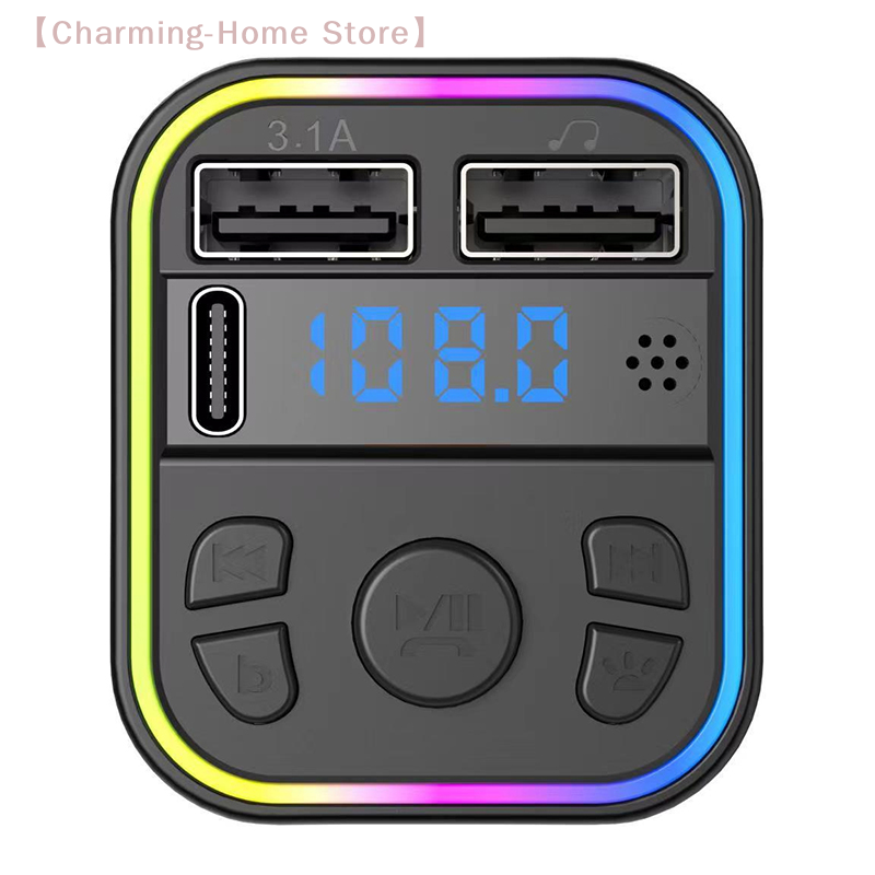 【M】Dual USB Type-C Car Charger - Fm Transmitter のレビューと価格