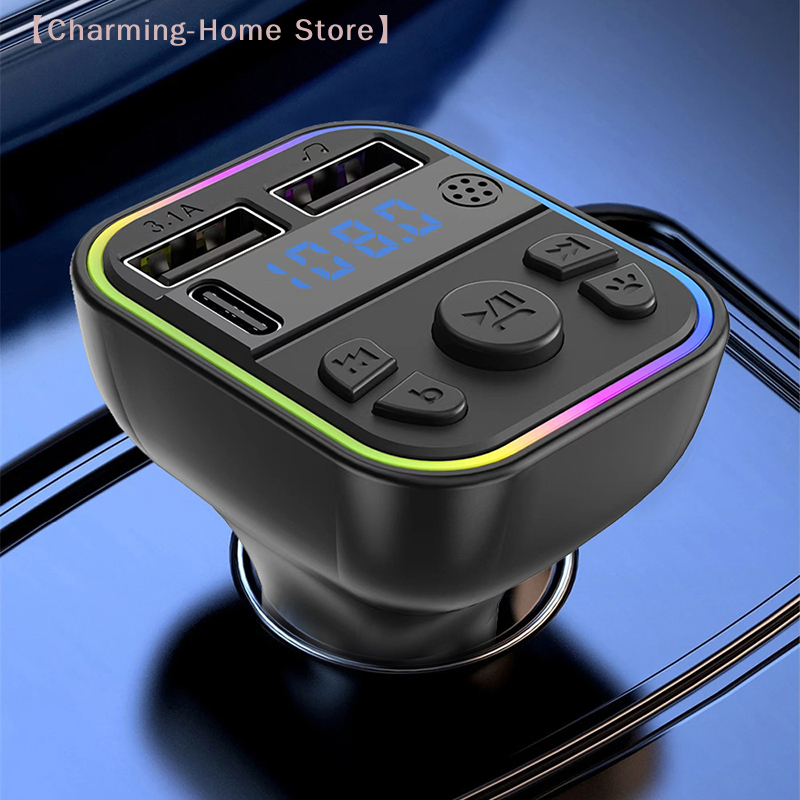 【M】Dual USB Type-C Car Charger - Fm Transmitter のレビューと価格