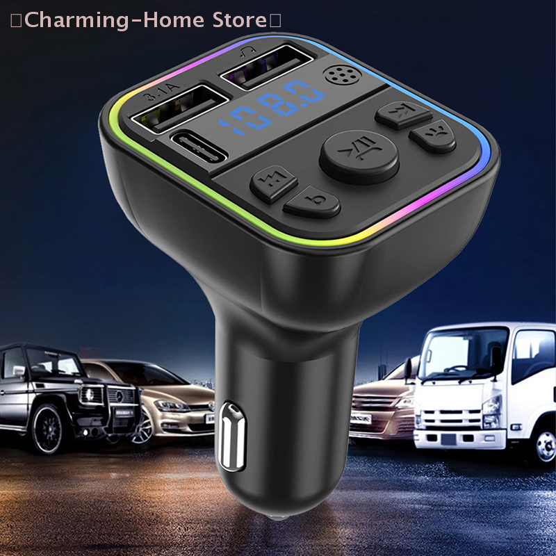 【M】Dual USB Type-C Car Charger - Fm Transmitter のレビューと価格