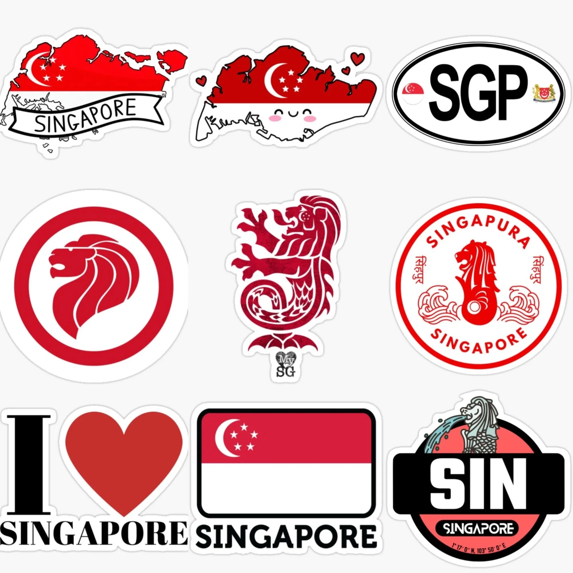 Singapore Flag Map Merlion Emb - Car Accessories Singapore のレビューと価格
