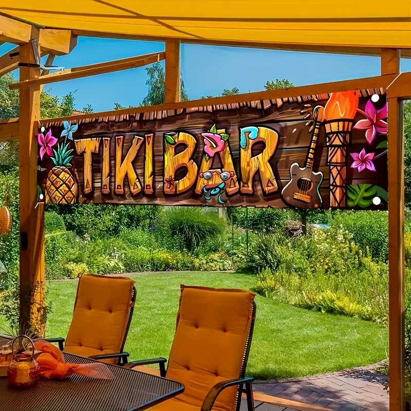 Tiki Bar Banner Tropical Hawai - Car Accessories Banner のレビューと価格