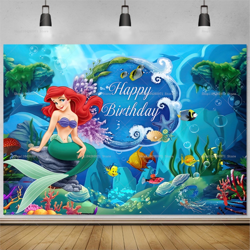 Mermaid Princess Ariel Backdro - Car Accessories Banner のレビューと価格