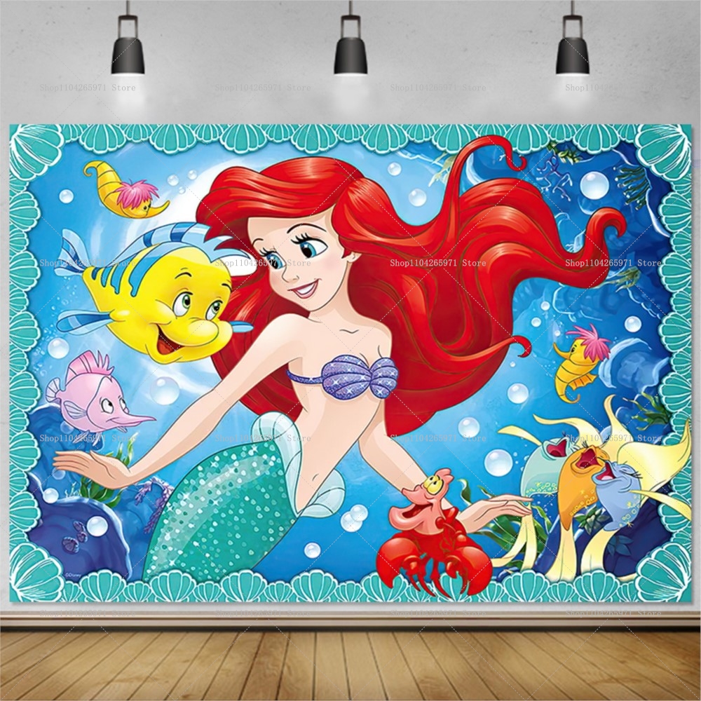 Mermaid Princess Ariel Backdro - Car Accessories Banner のレビューと価格