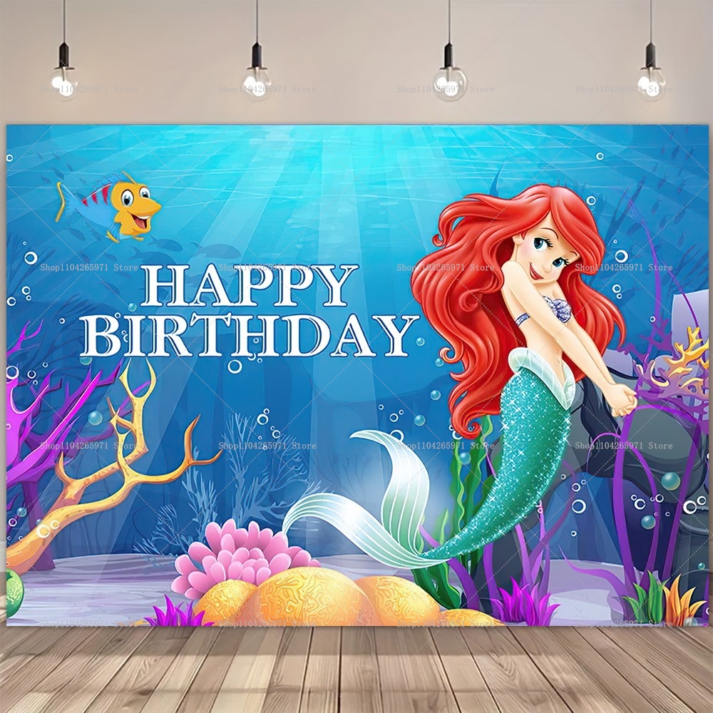 Mermaid Princess Ariel Backdro - Car Accessories Banner のレビューと価格