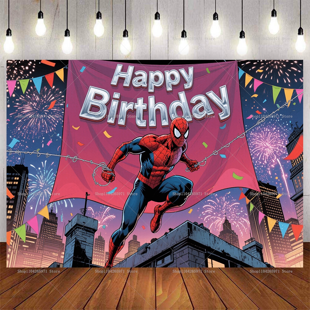 Cool Spider-Man Birthday Backd - Car Accessories Banner のレビューと価格