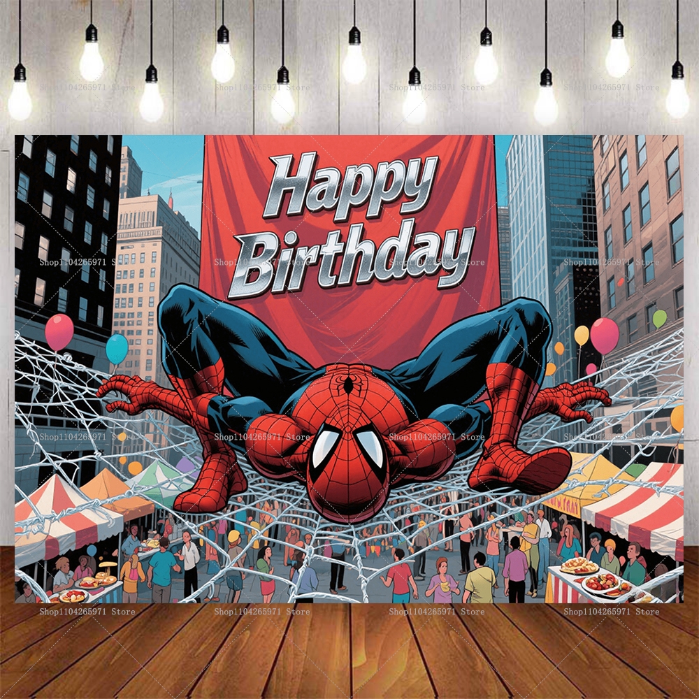 Cool Spider-Man Birthday Backd - Car Accessories Banner のレビューと価格