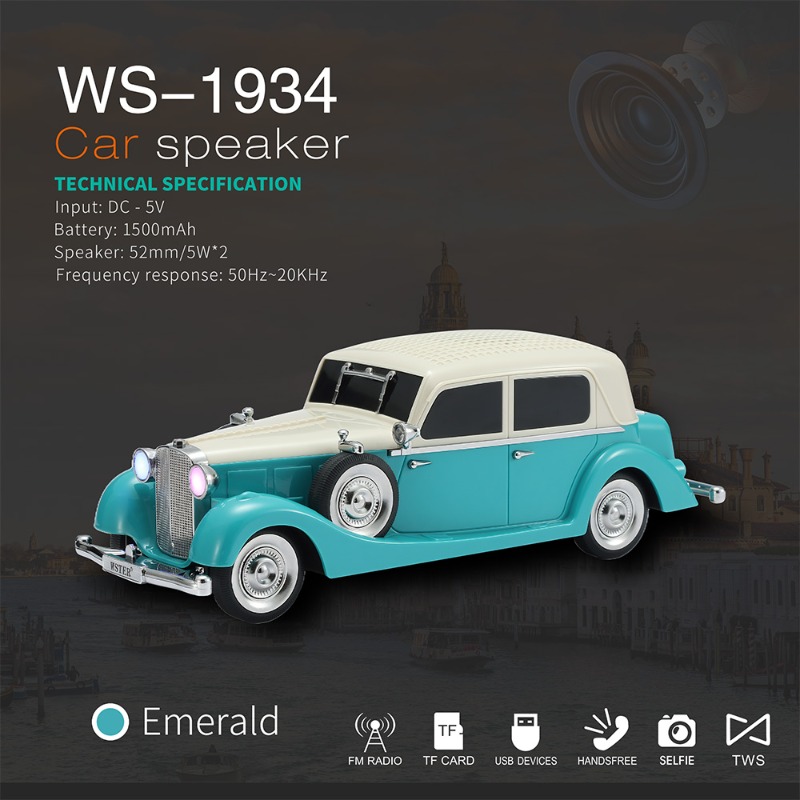 WS-1934 Wireless Car Shape Sou - Car Accessories Amazon のレビューと価格