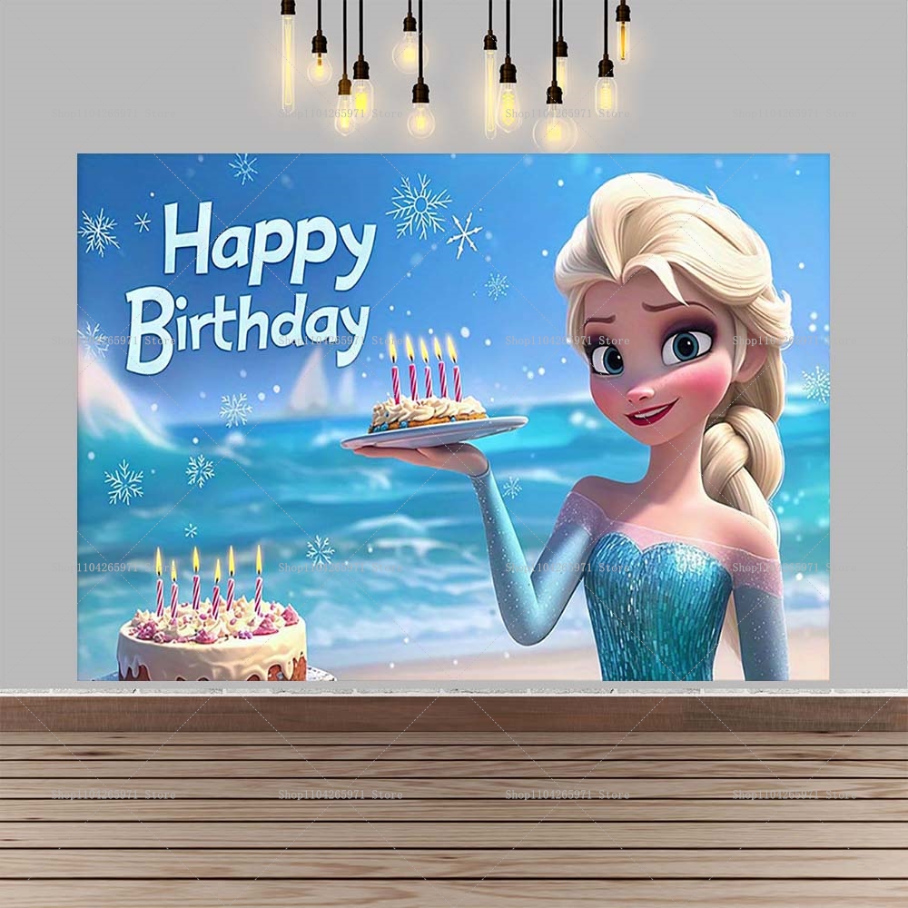 Lovely Cartoon Frozen Birthday - Car Accessories Banner のレビューと価格